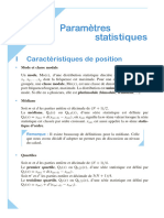 W7 Paramètres Statistiques