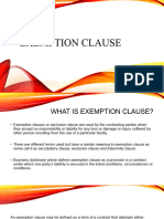 Exemption Clause