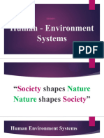 Lesson 3 - Human Environment Systems