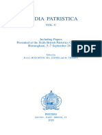 Studia Patristica - 100, 2020