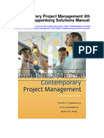 Contemporary Project Management 4th Edition Kloppenborg Solutions Manual