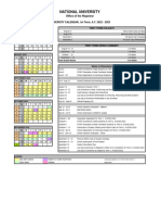 NU University Detailed Calendar AY2022T1