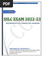 SSLC Board Exam 2023 - Maths Answer Key by Chiiti Creations