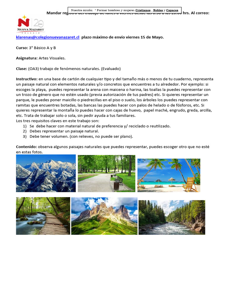 Proyecto de Artes Visuales 3° Básico | PDF | Artes del Lenguaje y ...