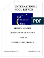 Salmaan - Faris Physics Investigatory Project