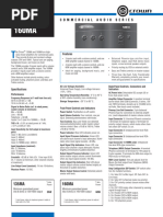 Ejemplo datasheet amplificador Crown 135MA y 160MA