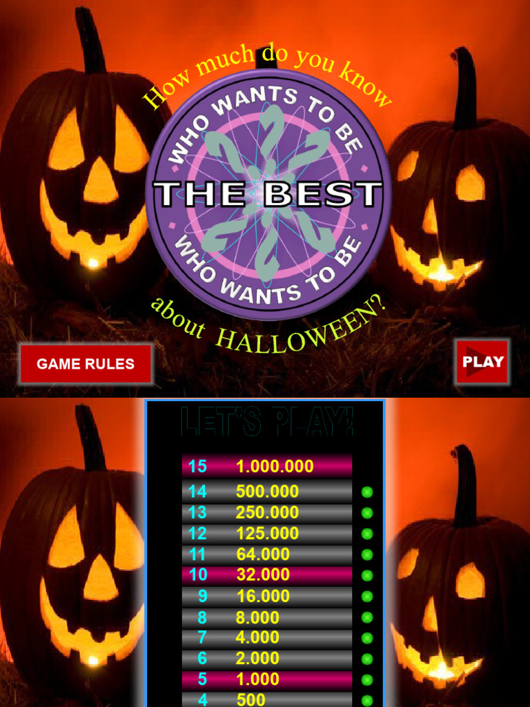 Halloween Millionaire PDF Halloween Trick Or Treating