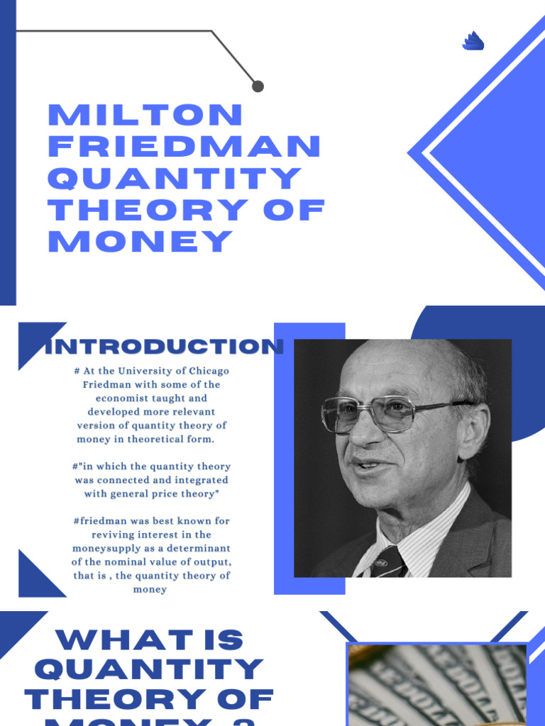Friedman quantity theory of money pdf quantity theory of money money