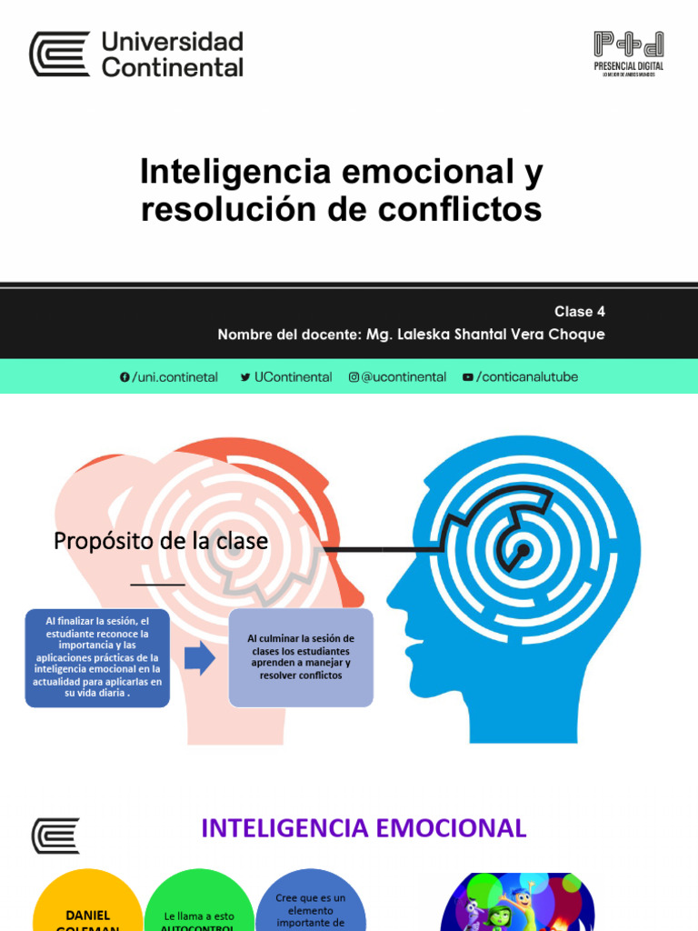 Inteligencia Emocional y Resolución de Conflictos | PDF | Inteligencia ...