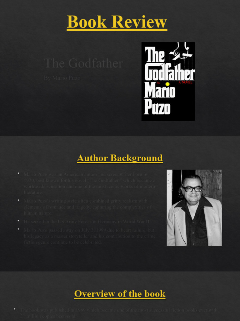 THE GODFATHER NOVELS IN ORDER visual data 2