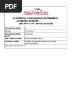 Electrical Engineering Department ACADEMIC SESSION: - Dec40073-Database System