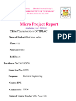 Micro Project Report: Title:Characterstics of TRIAC