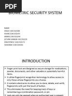 Biometric Security System