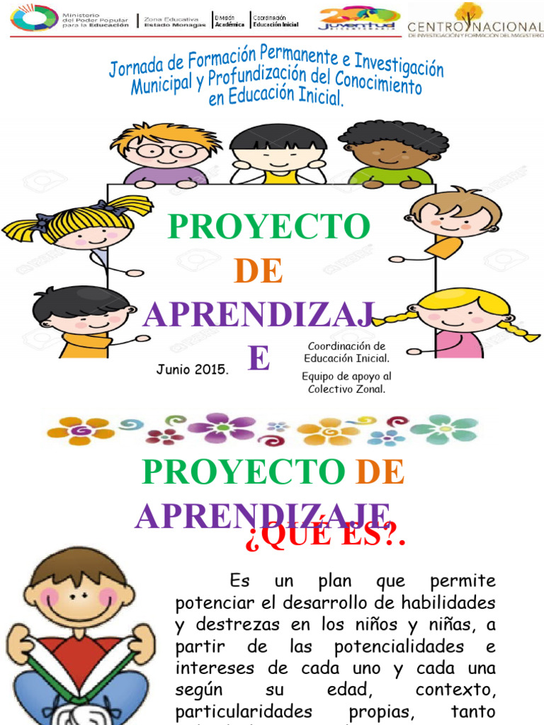 Proyecto de Aprendizaje Infantil | PDF | Aprendizaje | Educación de la ...