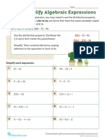 How To Simplify Algebraic Expressions