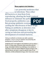 Antibiotics Inefficacy Against Viral Infection