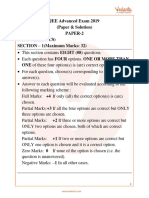 JEE Advanced 2019 Question Paper 2 With Solutions