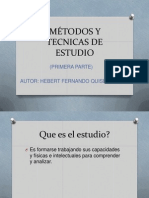 Métodos y técnicas de estudio y aprendizaje