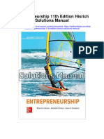 Entrepreneurship 11th Edition Hisrich Solutions Manual
