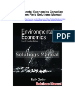 Environmental Economics Canadian 4th Edition Field Solutions Manual