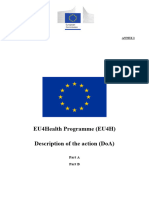 Eu4Health Programme (Eu4H) Description of The Action (Doa) : Annex 1