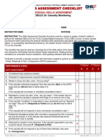 Skills Assessment Checklist: MODULE 20: Casualty Monitoring