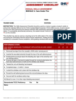 Skills Assessment Checklist