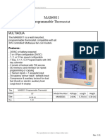 Wired Thermostat Programmable MAI60011 1 2 or 3 Speed Rev.1.23 SUBMITTAL PW