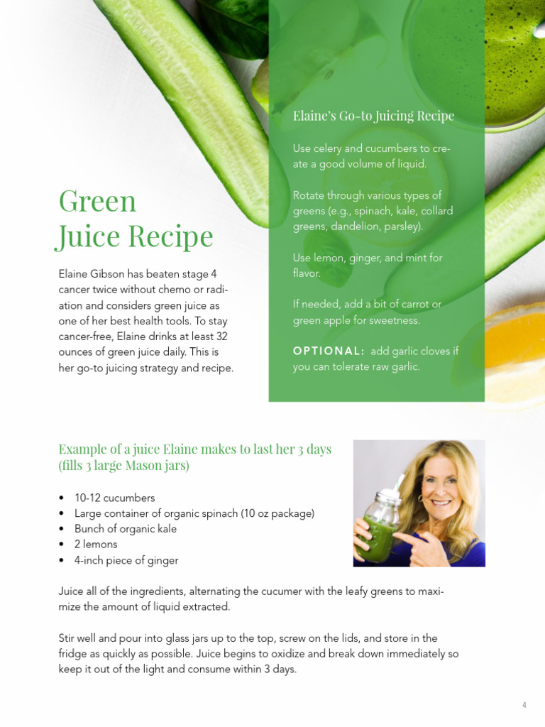 Green Juice Recipe PDF