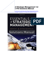 Essentials of Strategic Management 1st Edition Pitt Solutions Manual