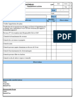 Fiche de Contrôle Cuisine