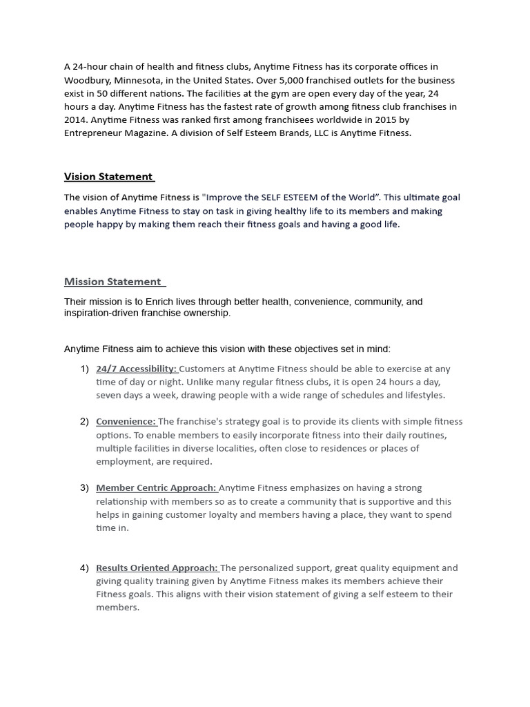 Anytime Fitness | PDF | Physical Fitness | Business Economics