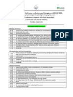 ICCBM 2023 Program Schedule Detailed - Tentative