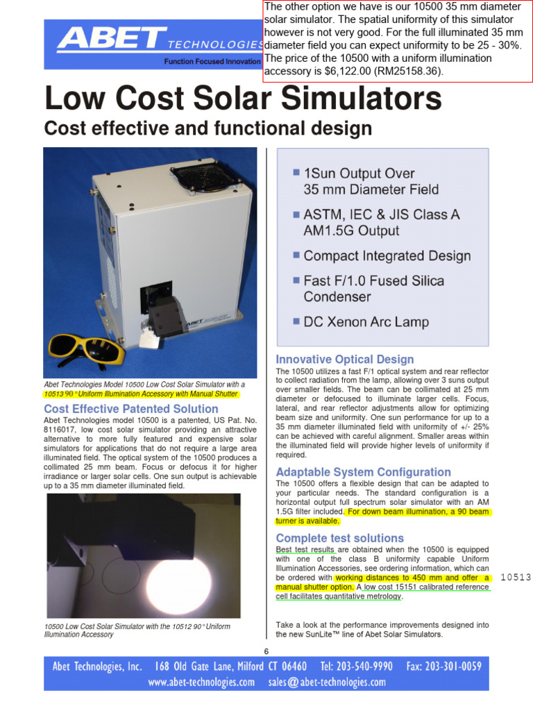 Low Cost Solar Simulators 2015 | PDF | Electromagnetic Radiation ...