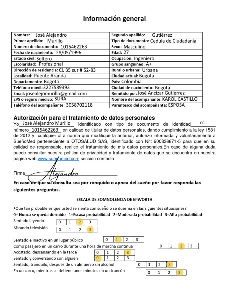 Datos Generales y Consentimiento Proteccion de Datos | PDF