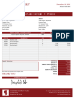 Stationery Purchase Order Template