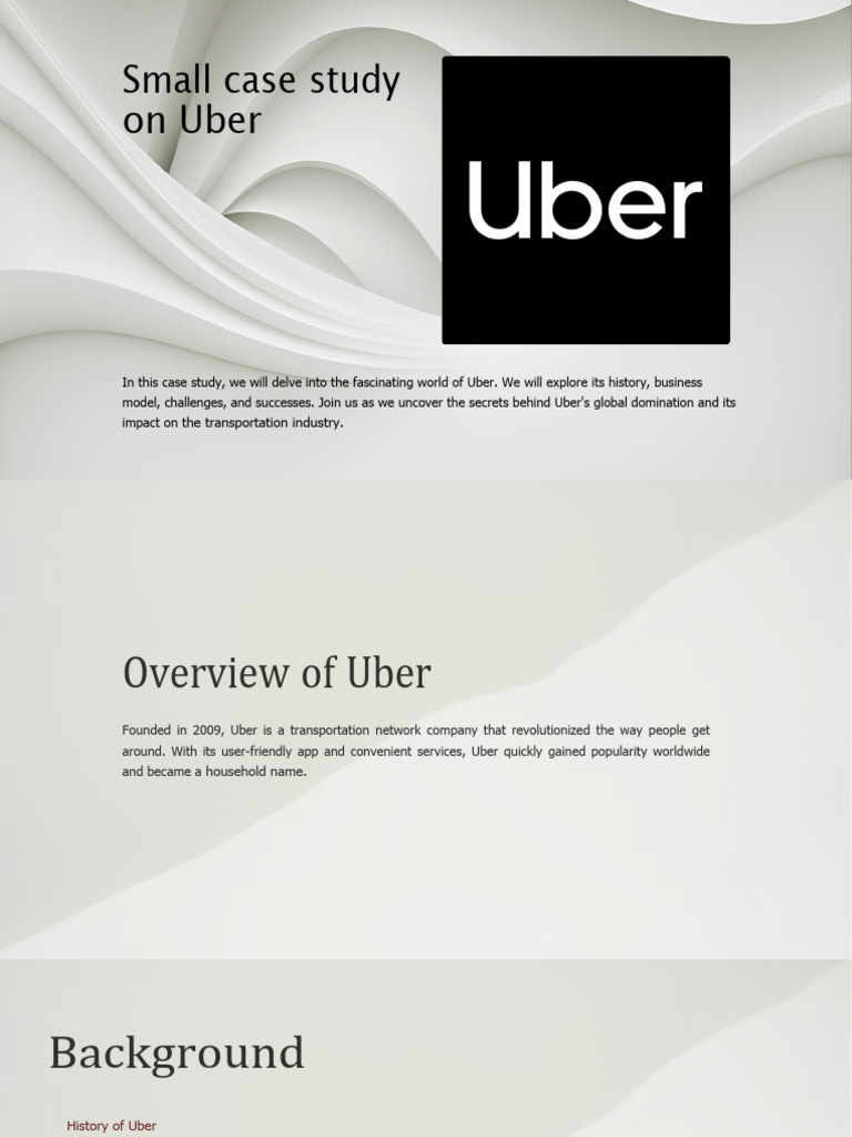 Uber: Disruption and Challenges in Transport | PDF | Business | Economies