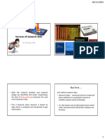 Sources of Research Data NOTES