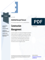 Coursera Construction Management Specialization