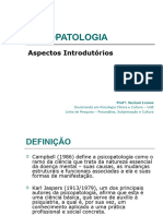 PSICOPATOLOGIA - Aspectos Introdutórios