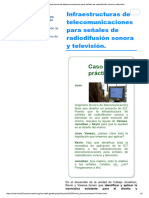 Infraestructuras de Telecomunicaciones para Señales de Radiodifusión Sonora y Televisión