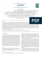 Influence of Bimodal Grain Size Distribution On The Corrosion Behavior of Friction Stir Processed Biodegradable AZ31 Magnesium Alloy