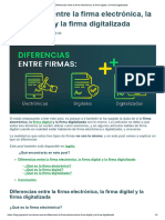 Diferencias Entre La Firma Electrónica, La Firma Digital y La Firma Digitalizada