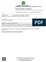 Serviço Público Federal Conselho Regional de Engenharia E Agronomia de Santa Catarina - Crea - SC