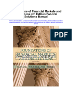 Foundations of Financial Markets and Institutions 4th Edition Fabozzi Solutions Manual
