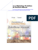 Foundations of Marketing 7th Edition Pride Solutions Manual