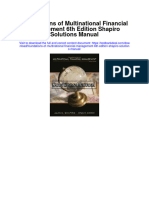 Foundations of Multinational Financial Management 6th Edition Shapiro Solutions Manual