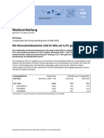 Medienmitteilung: Die Konsumentenpreise Sind Im Mai Um 0,3% Gestiegen