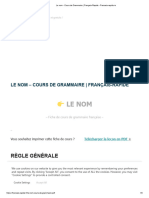 Le Nom - Cours de Grammaire - Français-Rapide - Francais-Rapide ??