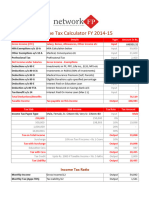 Income Tax Calculator FY 2014 15